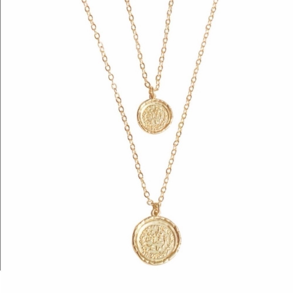 Amber Sceats Gold Coin Necklace Set